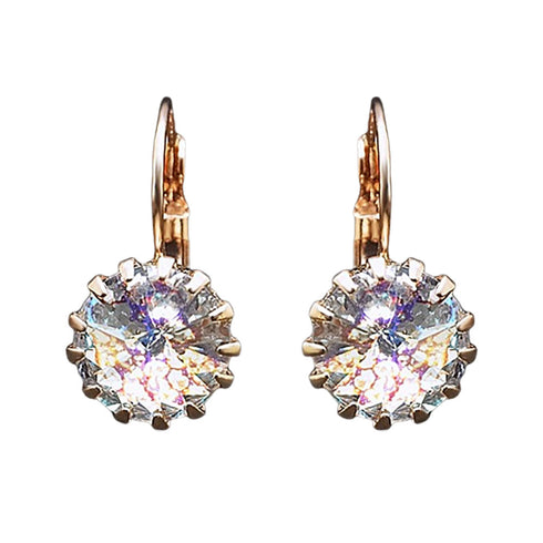 Auskarai "Vintāžš VI (Balta patina)" su Swarovski™ kristalais